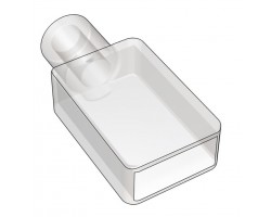 Tapa Inicio de silicona transparente con salida cable para Tira LED 230V de 12mm